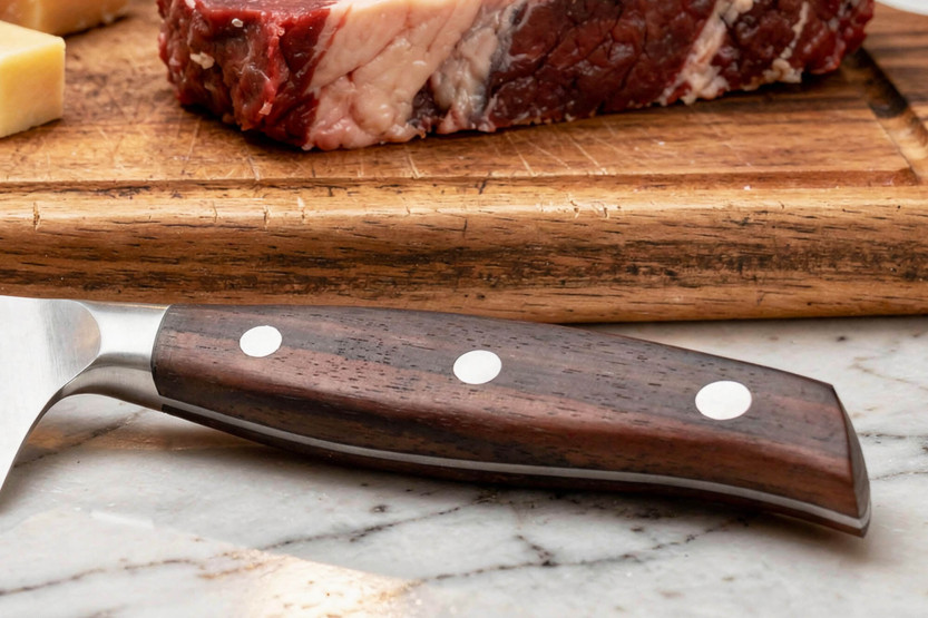 Cuchillo de cocinero Guillaume Leonard Cuistot de 20 cm de acero inoxidable y sándalo rojo
