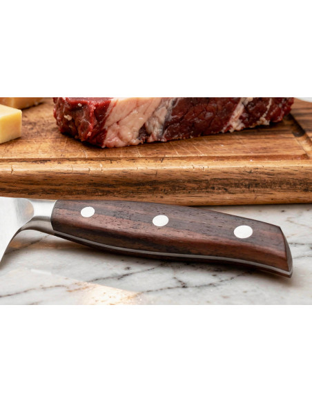 Cuchillo de cocinero Guillaume Leonard Cuistot de 20 cm de acero inoxidable y sándalo rojo