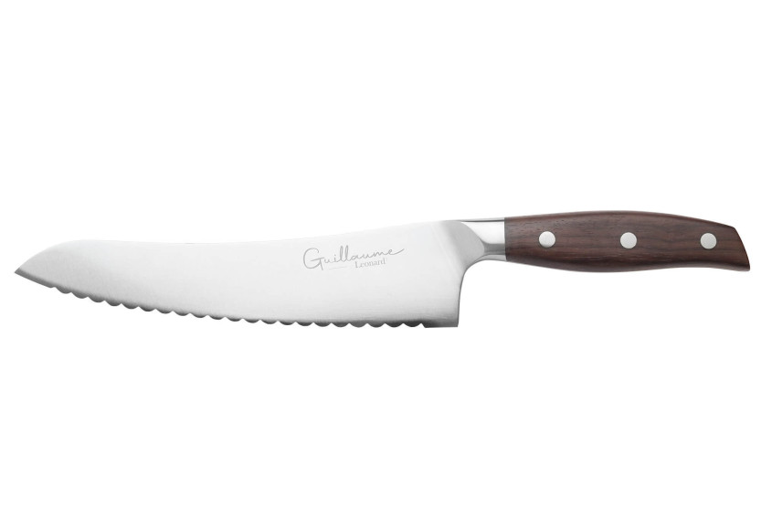 Guillaume Leonard Cuistot 20 cm frostkniv i rustfrit stål og rødt sandeltræ