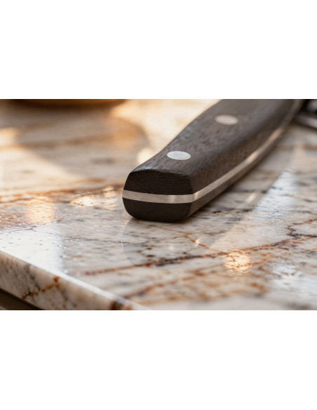 Cuchillo para queso Guillaume Leonard Cuistot 13cm acero inoxidable y sándalo rojo