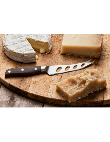 Faca para queijo Guillaume Leonard Cuistot 13cm em aço inoxidável e sândalo vermelho