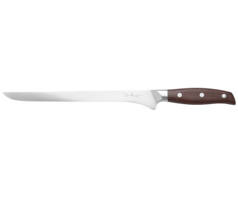 Guillaume Leonard Cuistot 25 cm skinkkniv i rostfritt stål och rött sandelträ
