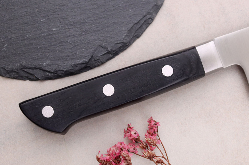 Cuchillo santoku japonés Pakkawood 17cm Satake Negro