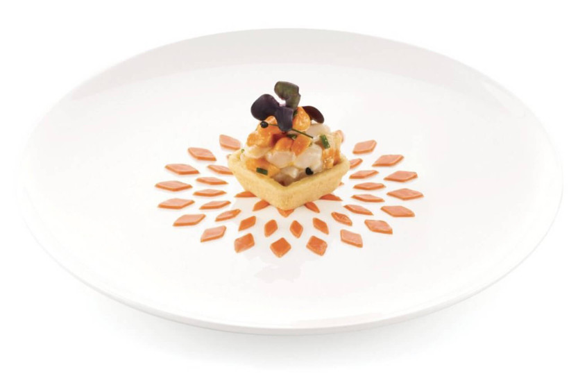 Set di 2 stencil professionali in silicone per fiori di loto Silikomart Naturae Ø10cm