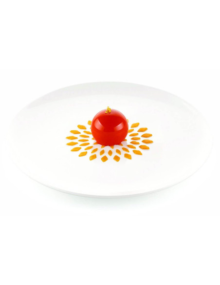 Set di 2 stencil professionali in silicone per fiori di loto Silikomart Naturae Ø10cm