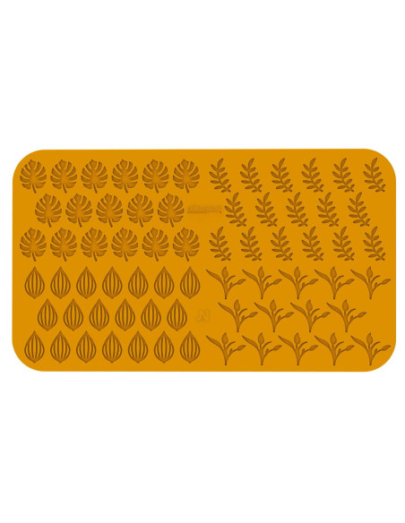Professionelle Silikonform Silikomart Naturae Jardin 470x270mm 68 Blätter