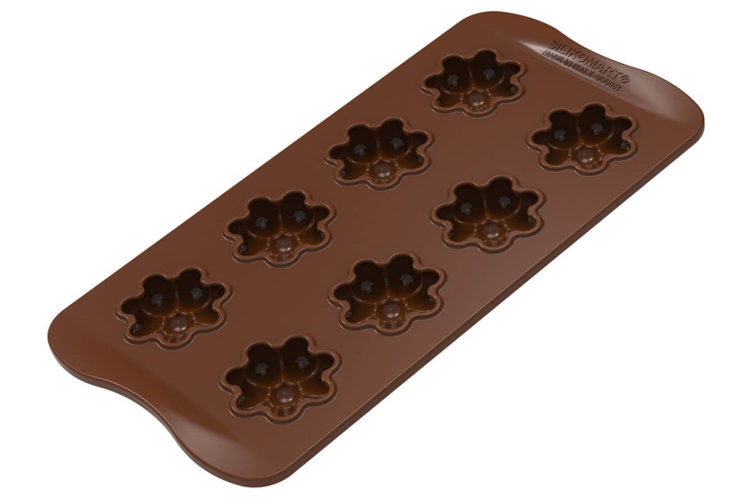 Silikomart silikone chokoladeform 8 blomster Ø38x12mm