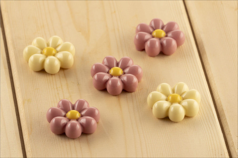 Silikomart Silikon-Schokoladenform 8 Blumen Ø38x12mm