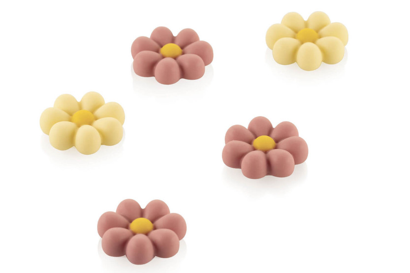 Silikomart Silikon-Schokoladenform 8 Blumen Ø38x12mm