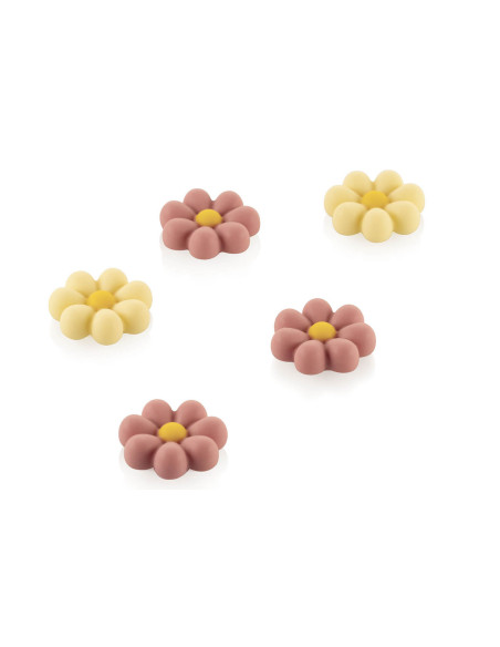 Silikomart silicone chocoladevorm 8 bloemen Ø38x12mm