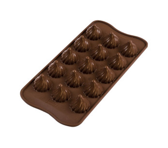 Molde de silicona profesional Silikomart Easy Choc Choco Flame 15 llamas