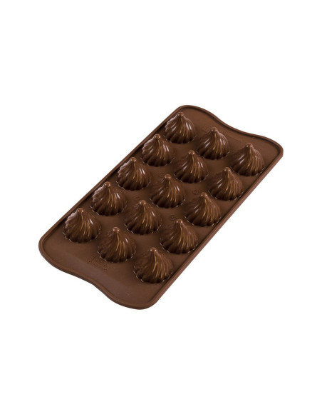 Molde de silicona profesional Silikomart Easy Choc Choco Flame 15 llamas