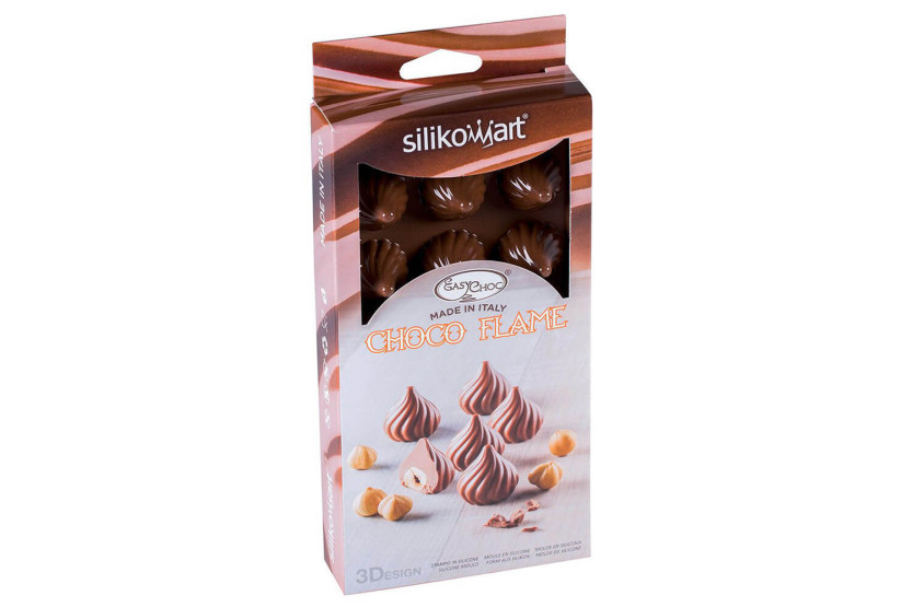 Molde de silicona profesional Silikomart Easy Choc Choco Flame 15 llamas