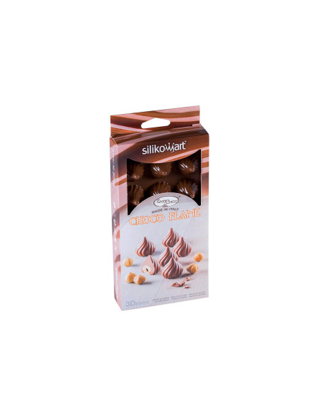 Professionelle Silikonform Silikomart Easy Choc Choco Flame 15 Flammen