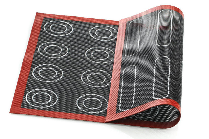 Silikomart tapete para hornear rayos y choux de silicona profesional y fibra de vidrio microperforada 30x40cm
