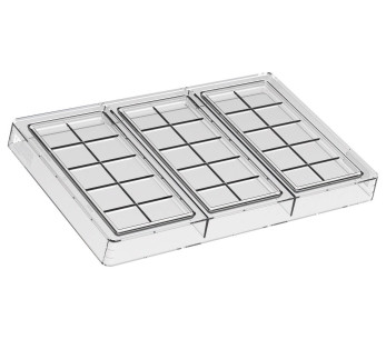 Silikomart Chocado Classica-T professionele tritan vorm 3 chocoladerepen