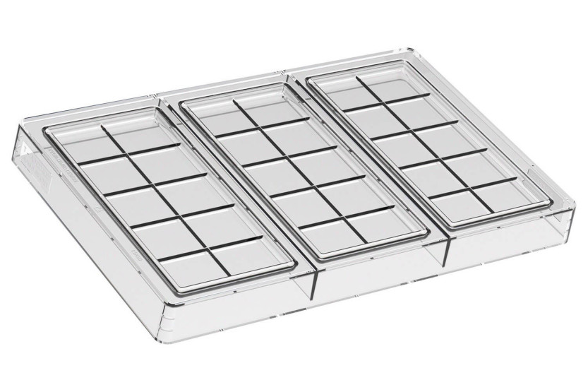 Professional tritan mold Silikomart Chocado Classica-T 3 chocolate bars