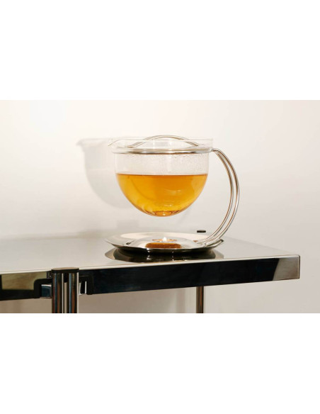 Teiera Mono Filio da 1,5 l in vetro borosilicato con supporto in acciaio inox 18/10