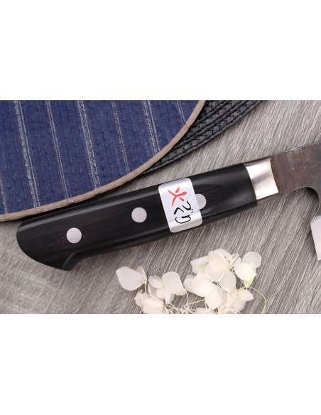 Faca japonesa de santoku Fujiwara Denka de 18 cm feita à mão