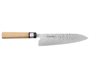 Fujiwara Maboroshi 21cm handgjord japansk kockkniv med magnolia-handtag