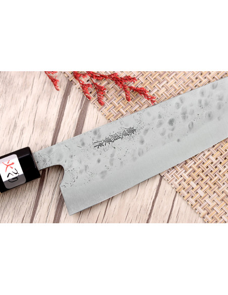 Faca de chef japonesa Fujiwara Maboroshi 21 cm feita à mão com cabo de magnólia