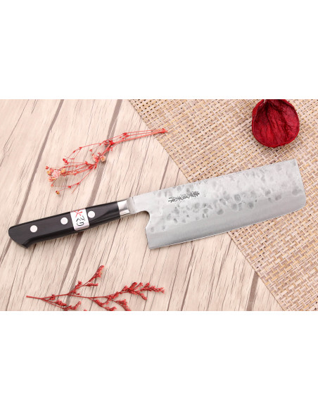 Nakiri-Messer 16,5cm japanisch handgefertigt Fujiwara Maboroshi