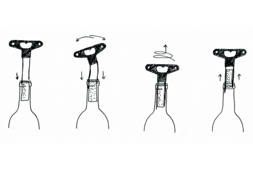 L'Atelier du Vin Bilame Sacacorchos clásico de metal negro