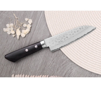 Ko-Messer Santoku 13cm japanisch handgefertigt Masutani VG10 Damast 2