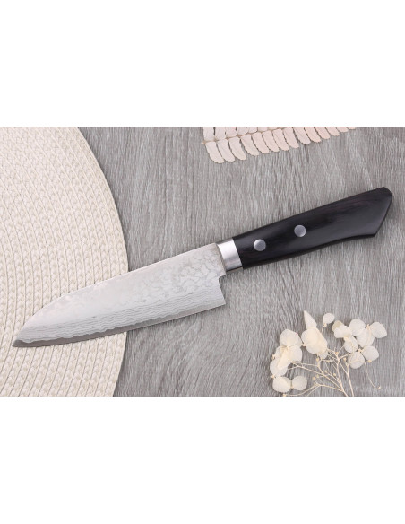Cuchillo japonés santoku ko Masutani VG10 Damasco 13cm hecho a mano