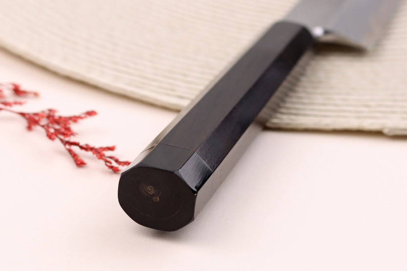 Sakai Takayuki Byakko 33cm håndlaget japansk yanagiba kiritsuke kniv ibenholt håndtak + slire