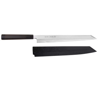 Sakai Takayuki Byakko 33cm käsintehty japanilainen yanagiba kiritsuke veitsi eebenpuu kahva + tuppi