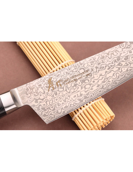 Sakai Takayuki Damasco sin núcleo 16cm Cuchillo santoku japonés kiritsuke