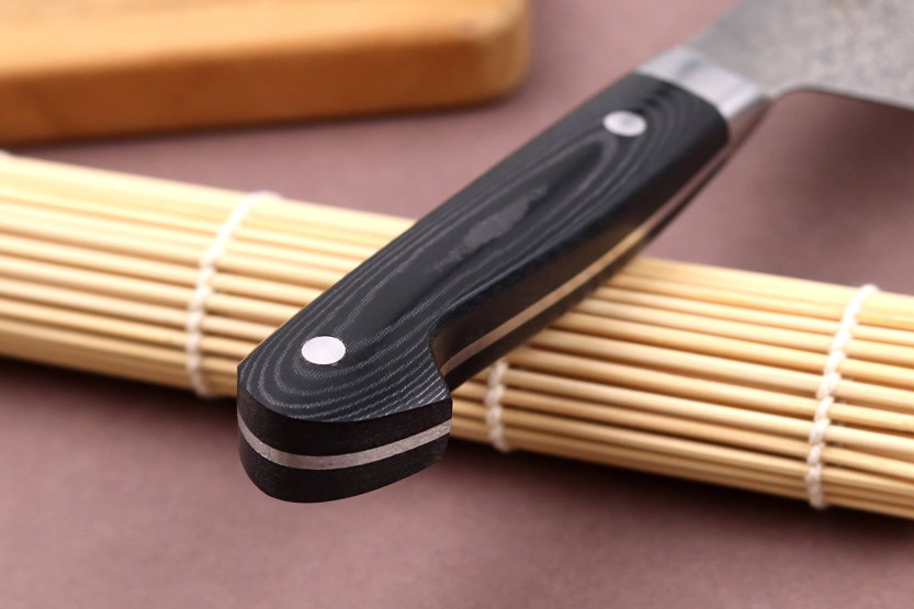 Sakai Takayuki Damasco sin núcleo 16cm Cuchillo santoku japonés kiritsuke