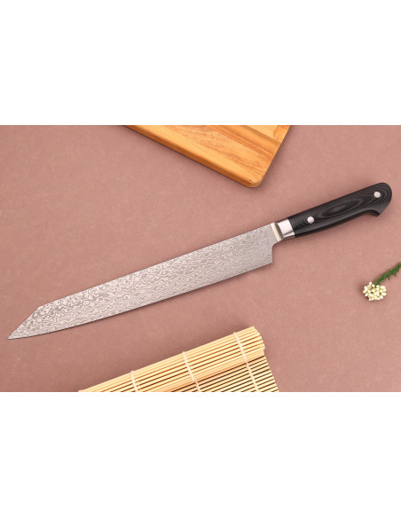 Sakai Takayuki Coreless Damascus Japanese sujihiki kiritsuke knife 26cm