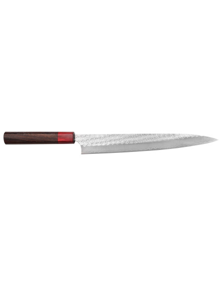 Yoshimi Kato Minamo SG2 Tsuchime 27cm handgjord japansk sujihiki-kniv