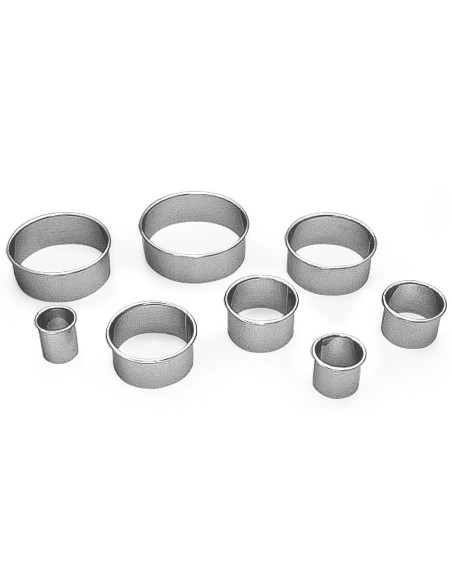 Confezione da 8 frese tonde lisce Gobel in acciaio inox professionale