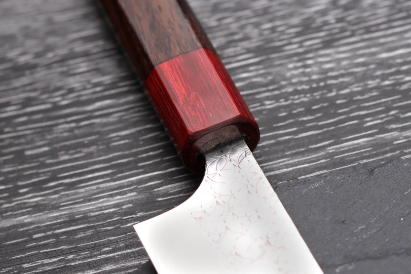 Yoshimi Kato Minamo SG2 Tsuchime 27cm handgjord japansk sujihiki-kniv
