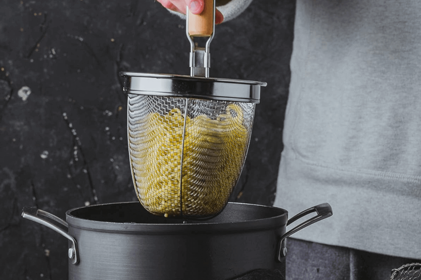 KitchenCraft nudelsigte i rustfrit stål 34 cm