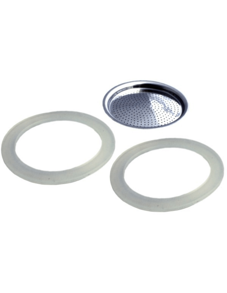 Filtro de recambio para cafeteras Gefu Lucino de 3 tazas y Nando + 2 juntas