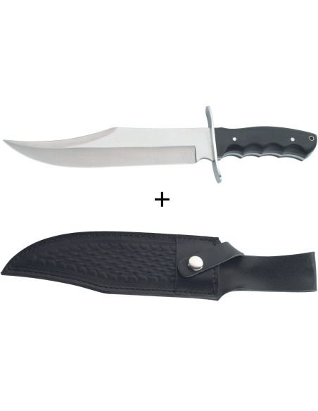 Cuchillo Herbertz Bowie 102325 24.8cm hoja mango de pakka + funda de cuero