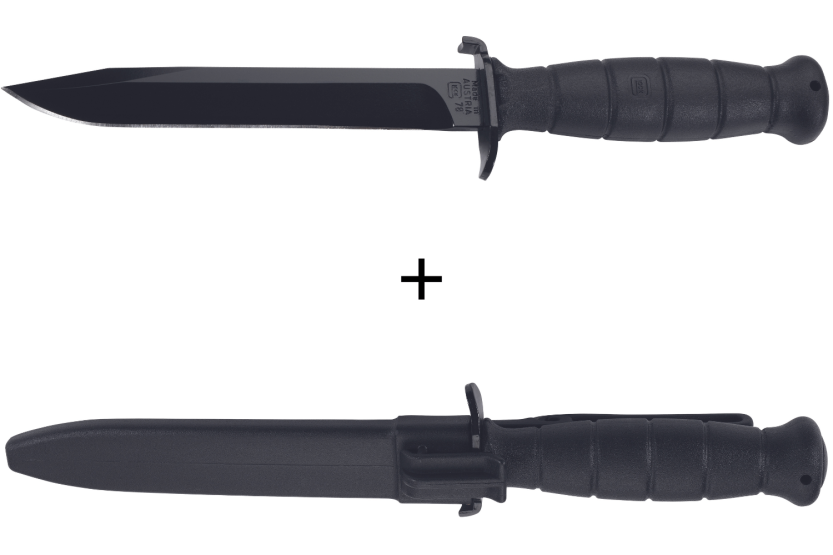 Herbertz kniv 100617 16,5cm blad svart polymerhandtag + fodral