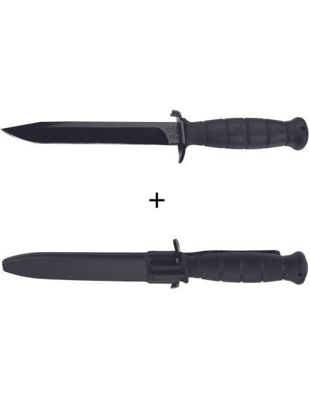 Herbertz kniv 100617 16,5cm blad svart polymerhandtag + fodral