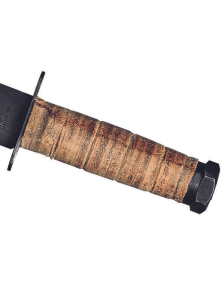 Herbertz 101018 Bowie-kniv 18 cm blad läderhandtag + läderslida + bryne