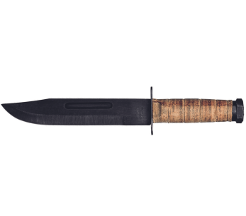 Herbertz 101018 Bowie-kniv 18 cm blad lærhåndtak + lærslire + brynestein 2