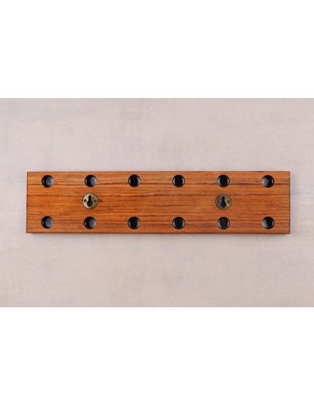 Essences Creations 42cm flamed ovangkol wood bar magnet - 6 places - N°2