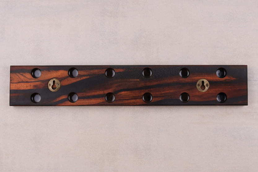 Essences Creations hand-crafted 45cm Macassar ebony 6-place bar magnet - N°5