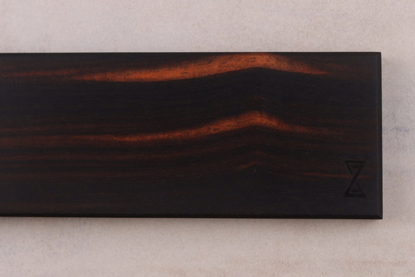 Essences Creations, ímã de barra de 6 lugares em ébano Macassar, 45 cm, feito à mão - N°4