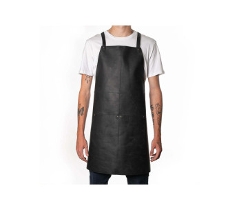 Alaskan Maker n°932 vintage köksförkläde i läder