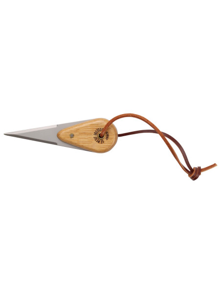 Le Petit Jouteur oyster knife in white oak with pouch and individual oyster basket
