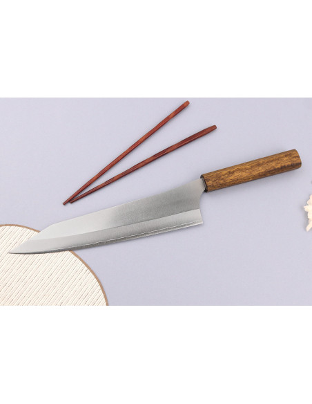 Kochmesser 24cm japanisch handgefertigt Yu Kurosaki Gekko San Maï